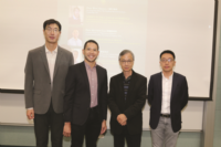 （左起）王勝宇教授、陳鐵峰教授、 黎志添教授、劉遙教授